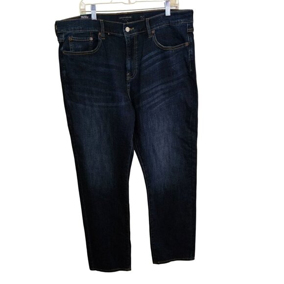 Lucky Brand NWT 221 Straight Fit Dark Wash Jeans 5 Pocket Dark Wash Size 38x32 - Picture 2 of 12